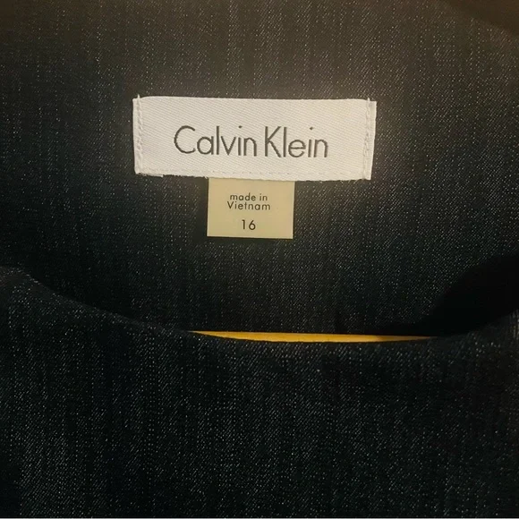 Calvin Klein Black Midi Dress with Gold Zippers - Picture 2 of 4